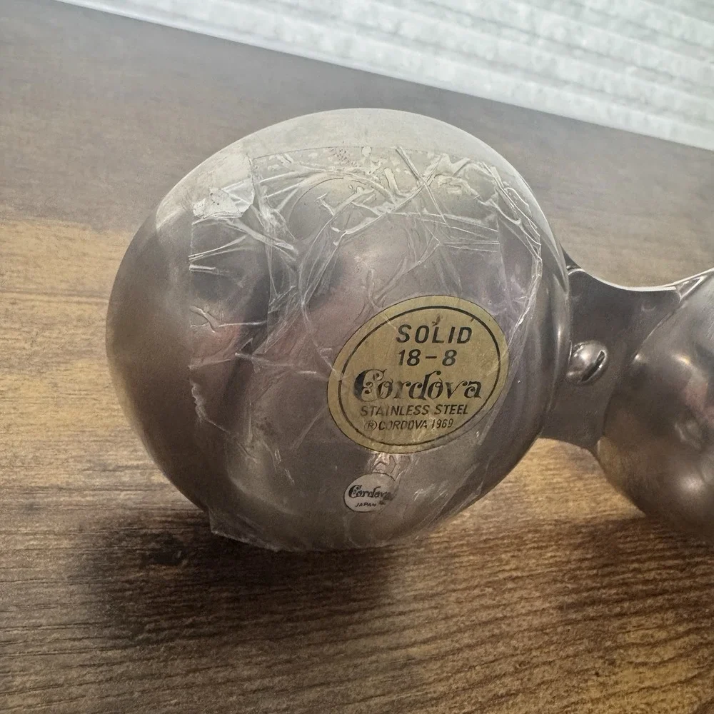 Vintage 1969 Cordova 18-8 Stainless‎ Steel Salt Pepper / Condiment Set